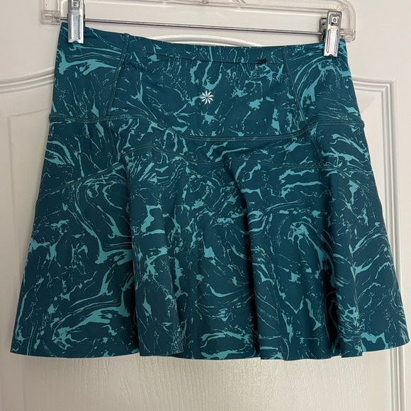 Athleta Teal Marble Skater Skirt - Picture 8 of 9